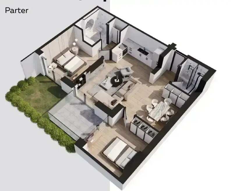 Cloud 9 Evolution Apartament 3 camere cu gradina